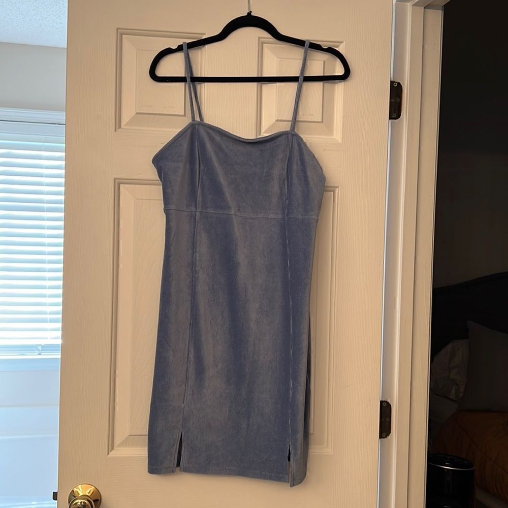 Wild Fable Velvet Blue Bodycon Dress XL